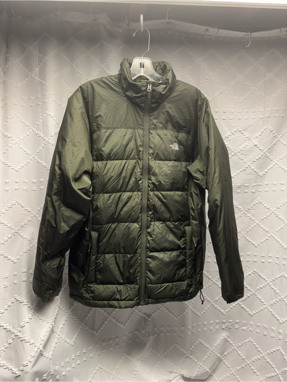 The North Face Women's Olive Aconcagua Jacket Goose Down Insulated Size Large